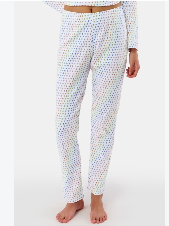 Roller Rabbit Other - Roller Rabbit Disco Hearts Pajama Pants Rainbow Pima Cotton White Size Small
